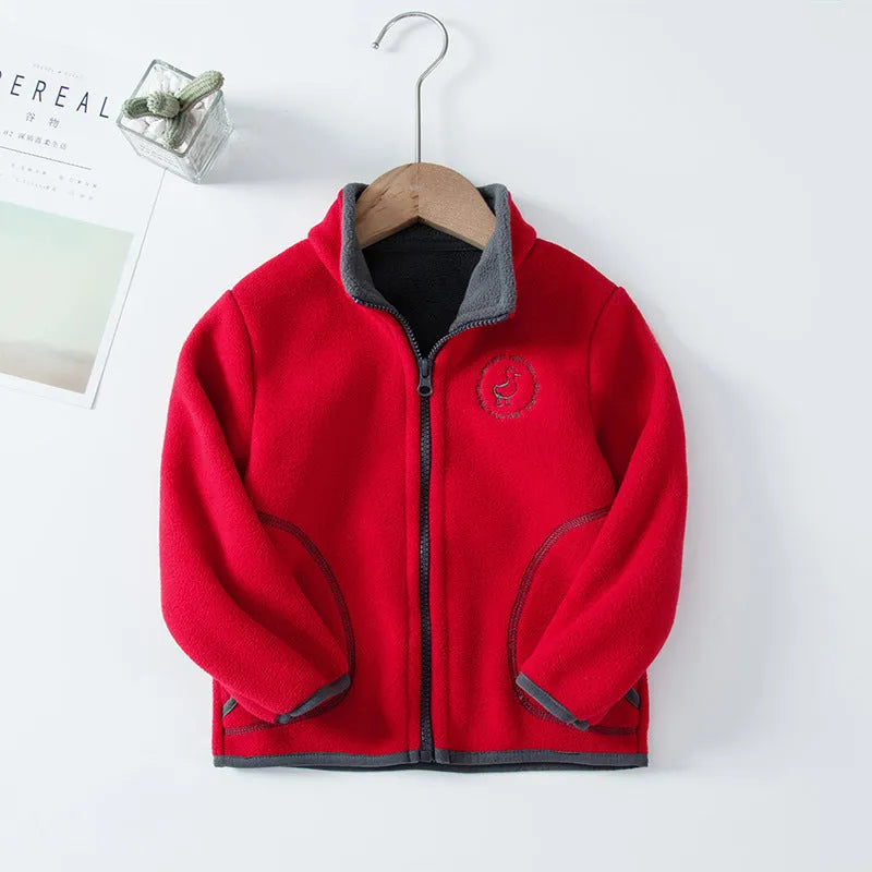 Enfants de Vêtements Ensemble Polaire Cardigan Chandail À Capuchon