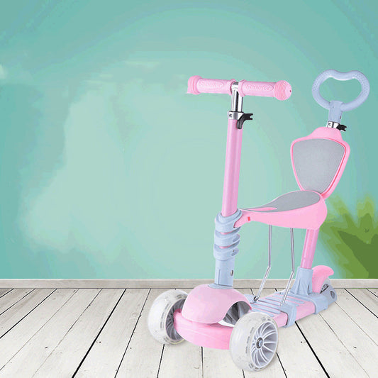 Children Can Sit And Paddle A Five-in-one Pedal Scooter - Enfance-Heureuse