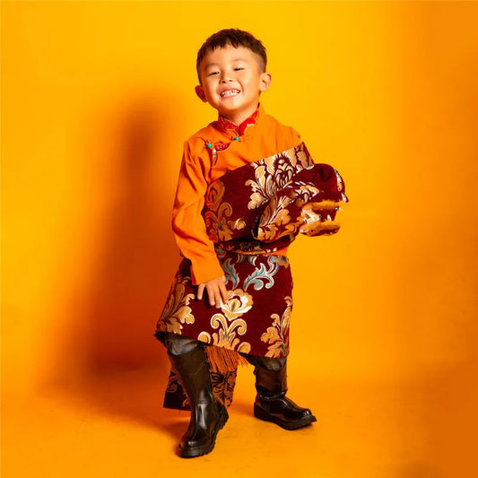Robe tibétaine pour enfants, - Enfance-Heureuse