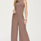 Basic Bae Full Size Ribbed Tank and Wide Leg Pants Set - Enfance-Heureuse