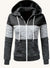 Women's Color Block Zip-Up Hoodie - Enfance-Heureuse