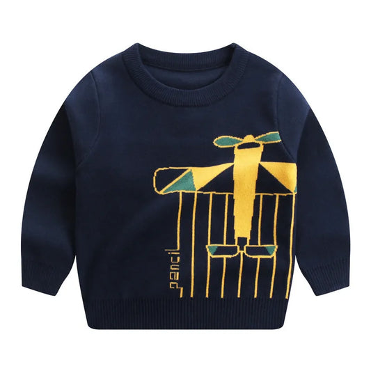 Automne et hiver pour enfants nouveau pull en coton Double couche