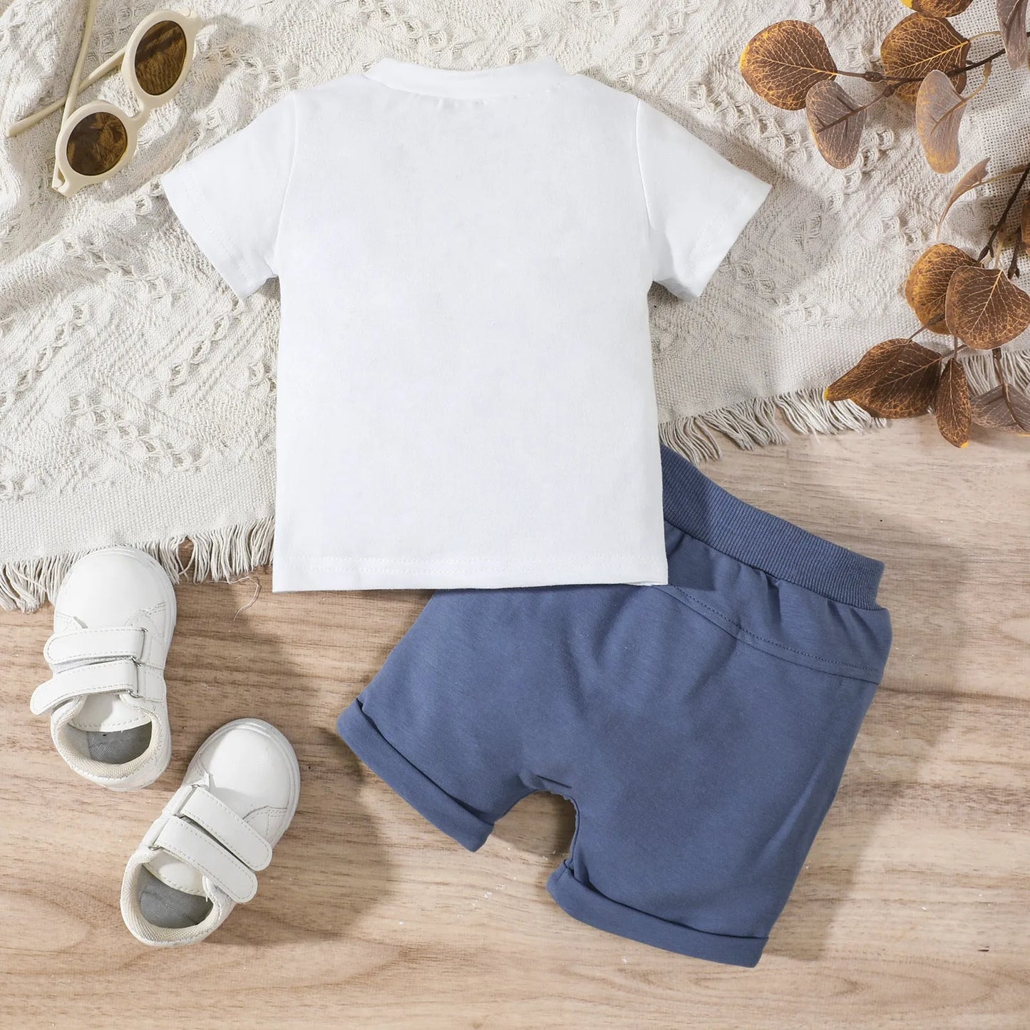 Ensemble T-shirt décontracté avec lettres pour garçons