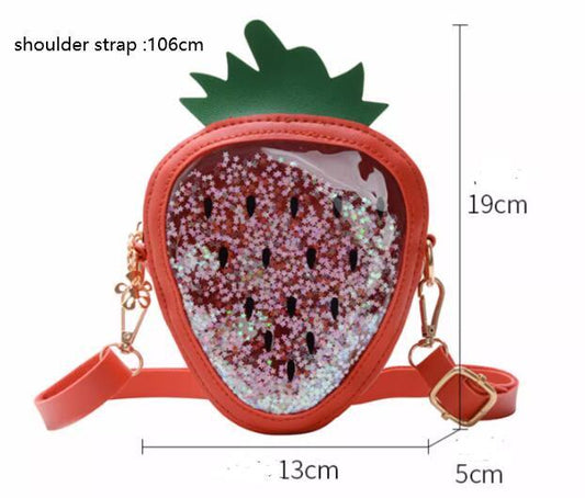 Summer Children's Pineapple Strawberry One Shoulder Jelly Bag - Enfance-Heureuse