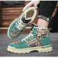 Fleece-lined Warm Martin Boots Worker Boot Men's Motorcycle Boots Student High-top Cotton Shoes - Enfance-Heureuse