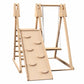 4-in-1 Juniper Indoor Play Gym - Jungle Gym Playset With Baby Swing, Slide, Ladder, And Climbing Wall - Foldable Wooden Playset - Indoor Jungle Gym For Kids - Enfance-Heureuse