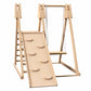 4-in-1 Juniper Indoor Play Gym - Jungle Gym Playset With Baby Swing, Slide, Ladder, And Climbing Wall - Foldable Wooden Playset - Indoor Jungle Gym For Kids