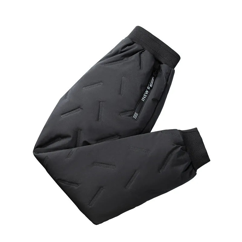 Boys 'fleece And Thickened Cold Proof Warm Bunched Feet Pants - Enfance-Heureuse