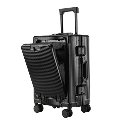 Trolley Aluminum Frame Large Capacity Front Opening Luggage - Enfance-Heureuse