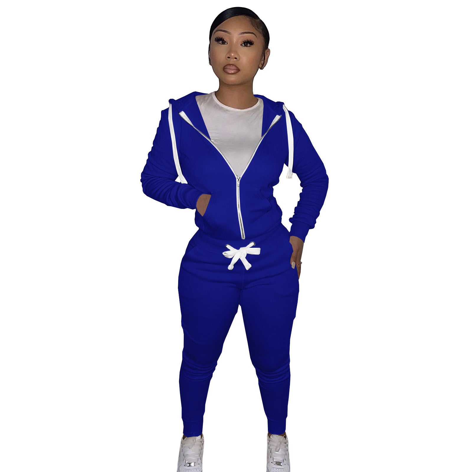 Women's Cotton Sweater Tight-fitting Two-piece Suit - Enfance-Heureuse