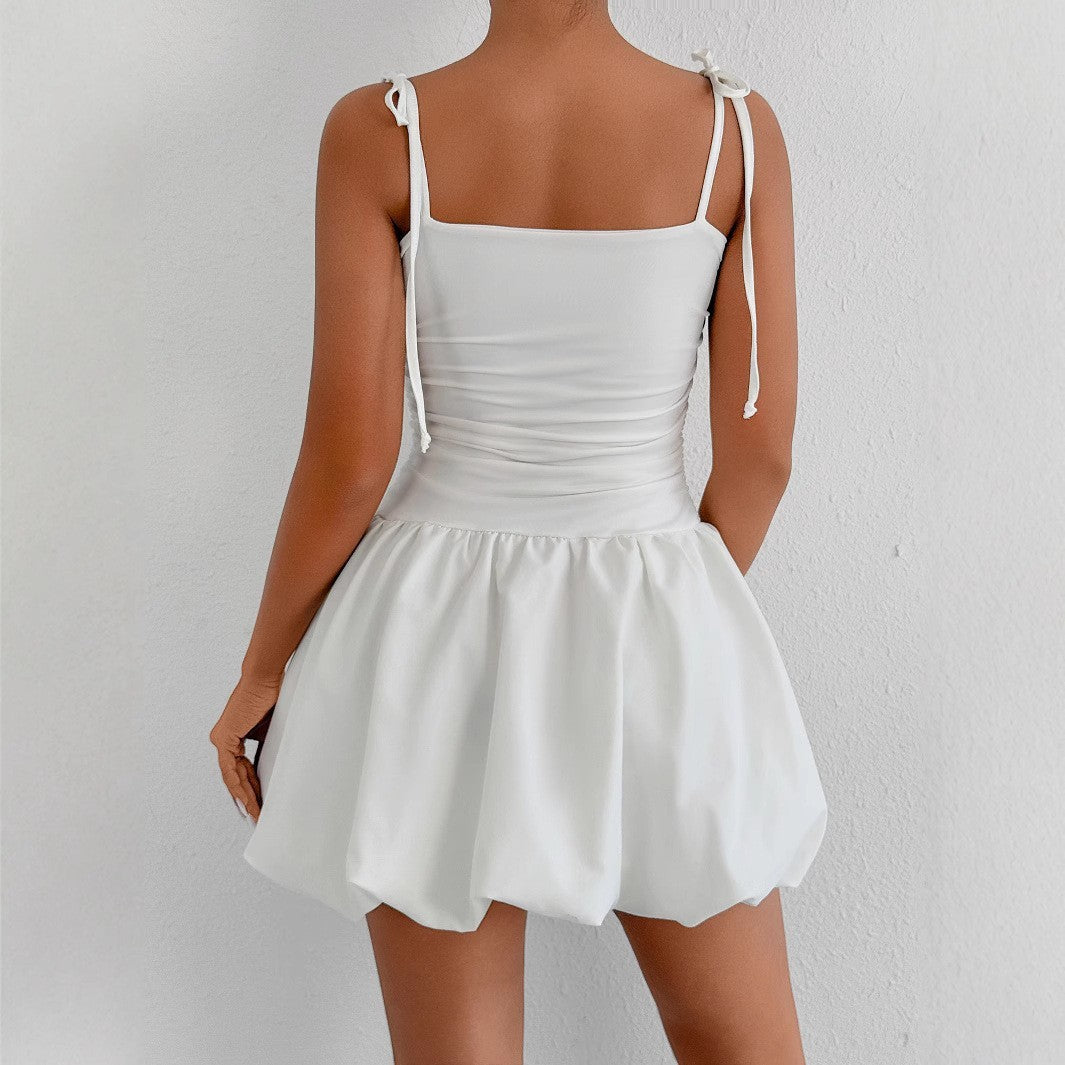 European And American Style Sexy Slim Strap Tube Top Fashion Short Dress