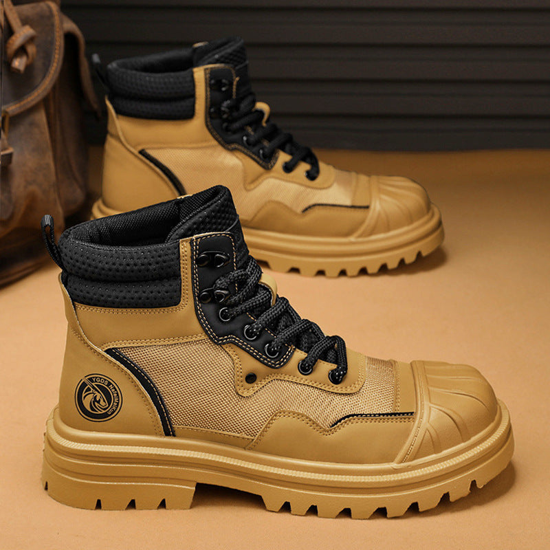 Men's High-top Shell Toe Rhubarb Martin Boots - Enfance-Heureuse