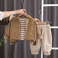 Boys Spring Clothing New Baby Child Clothes Handsome Long Sleeve Three-piece Suit - Enfance-Heureuse