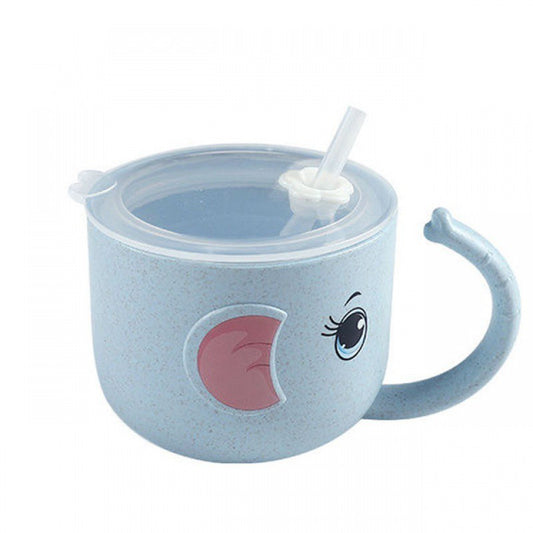 Baby Feeding Bottle Kid's Mug Silicone Straw Children - Enfance-Heureuse