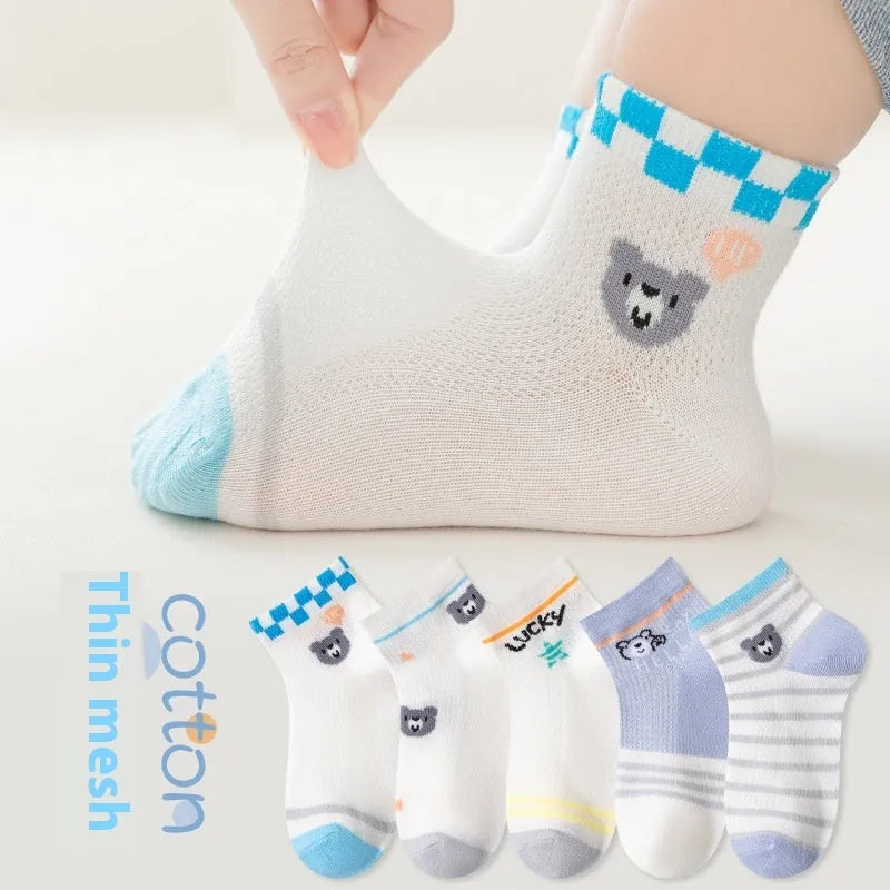 Children's Mesh Thin Cartoon Boy Socks