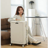 Trolley Aluminum Frame Large Capacity Front Opening Luggage - Enfance-Heureuse