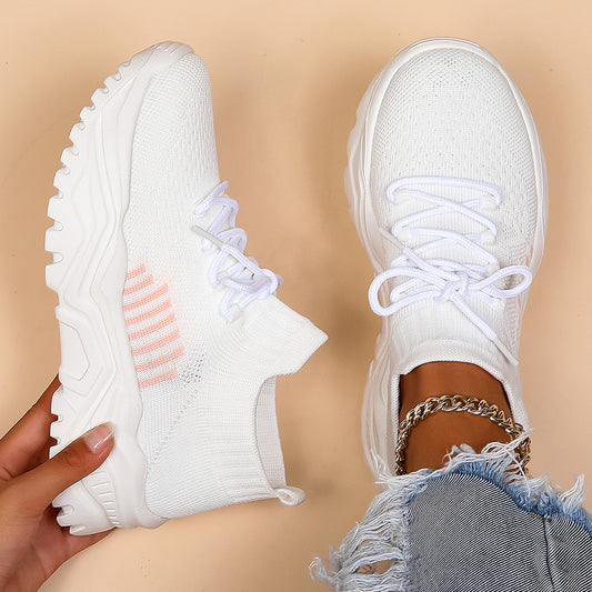 Plus Size Sports Breathable Flyknit Socks Shoes - Enfance-Heureuse