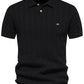 Men's Collared Neck Short Sleeve Knit Polo - Enfance-Heureuse