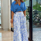 Women's Printed Shirt Wide Leg Pants Fashion Casual Set - Enfance-Heureuse
