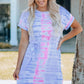 Women Tie-Dye Belted T-Shirt Dress - Enfance-Heureuse