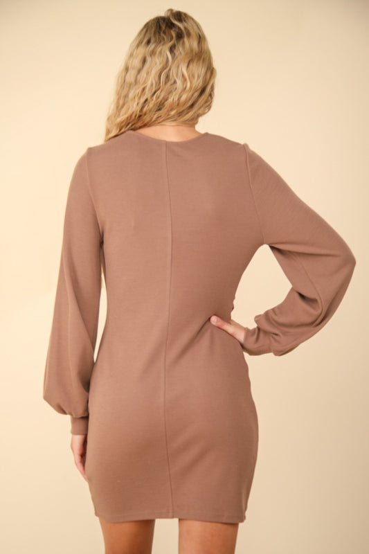 VERY J Ruched Detail Bodycon Mini Dress - Enfance-Heureuse