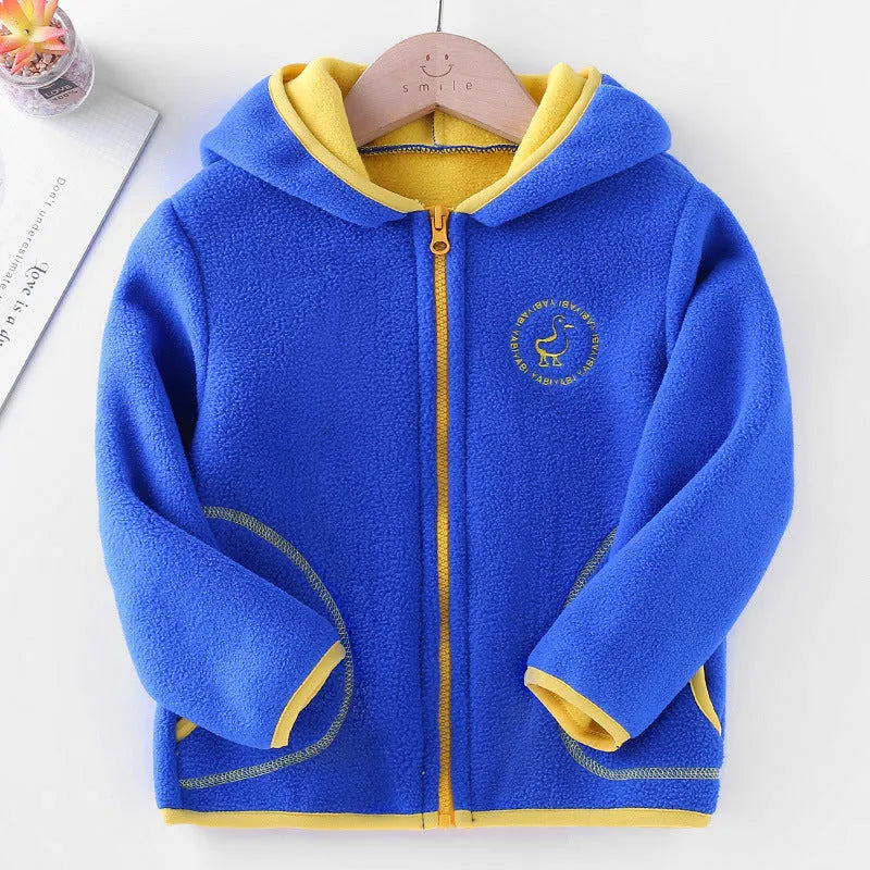 Enfants de Vêtements Ensemble Polaire Cardigan Chandail À Capuchon