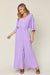 Double Take Full Size Surplice Wide Leg Jumpsuit with Pockets - Enfance-Heureuse
