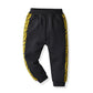 CUHK Enfants À Manches Longues Imprimé Fermeture Éclair Chemise Casual Pantalon De Sport Mis Noir Deux-Pièce Ensemble - Enfance-Heureuse