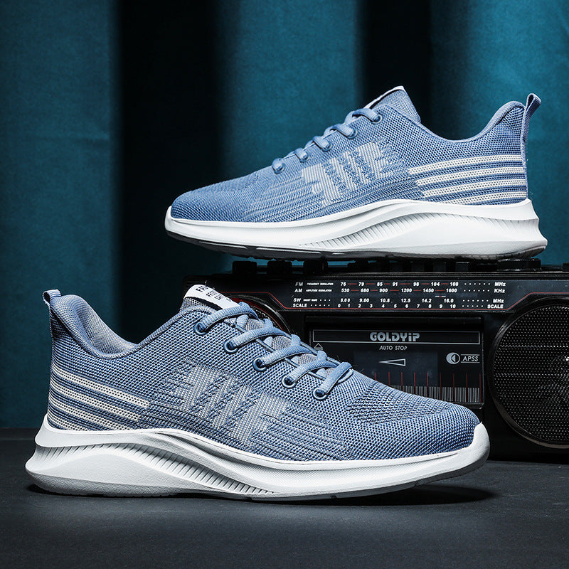 Men's Fashionable All-match Mesh Flying Woven Breathable Casual Shoes - Enfance-Heureuse