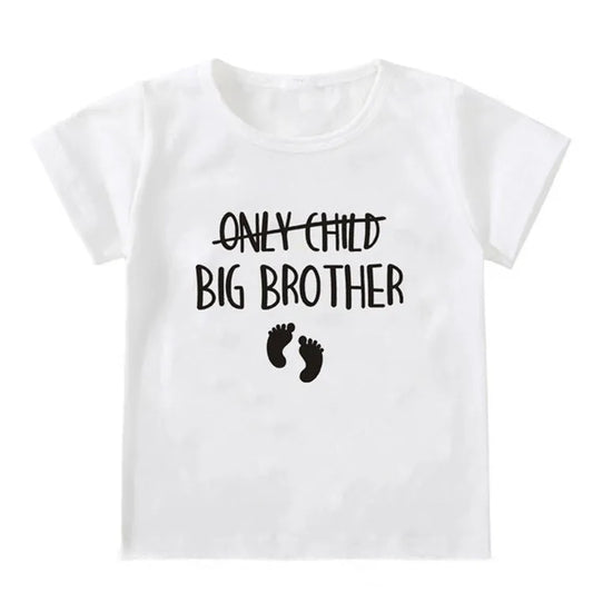 Boys And Girls Short Sleeve Children's Round Neck White T-shirt - Enfance-Heureuse