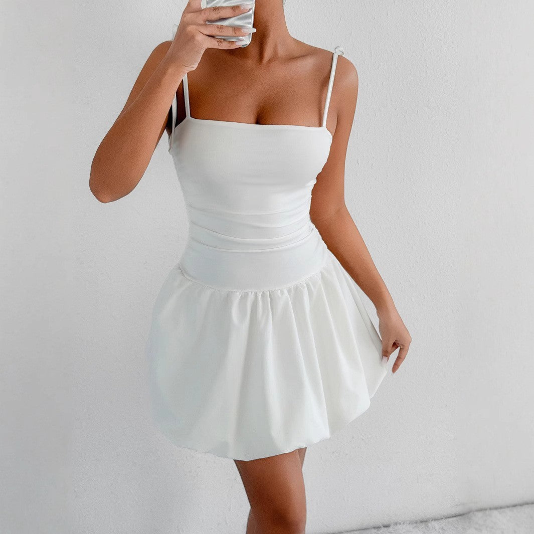 European And American Style Sexy Slim Strap Tube Top Fashion Short Dress
