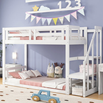 Niedrige Etagenbetten Aus Massivholz - Enfance-Heureuse