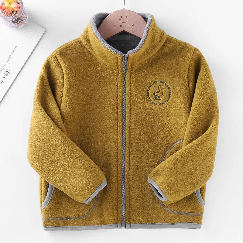 Enfants de Vêtements Ensemble Polaire Cardigan Chandail À Capuchon