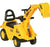 3-in-1 Ride On Excavator Digger Scooter & Pulling Cart, Construction Pretend Play Toy For Kids - Enfance-Heureuse