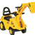 3-in-1 Ride On Excavator Digger Scooter & Pulling Cart, Construction Pretend Play Toy For Kids - Enfance-Heureuse