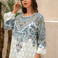 Yahua Floral Print Women's Abaya - Long Sleeved, Regular Style Dress - Enfance-Heureuse