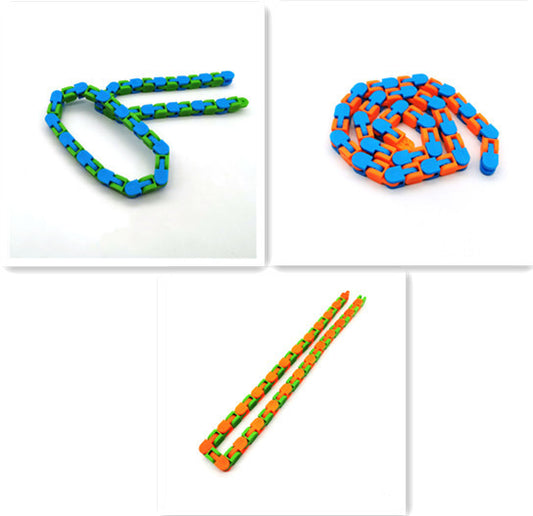 Funny Fidget Chain Anti Stress Toy for Adult Bike Chain Fidget Bracelet Puzzle Educational Toys - Enfance-Heureuse