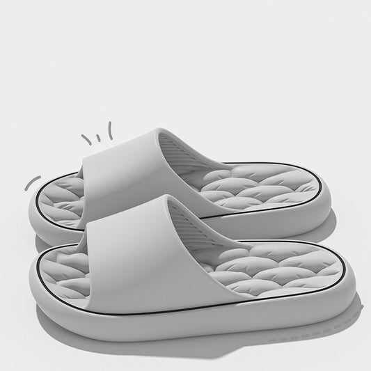 Non-slip Design Bathroom Slippers Home Summer Thick Sole Floor Bedroom House Shoes For Women Men - Enfance-Heureuse