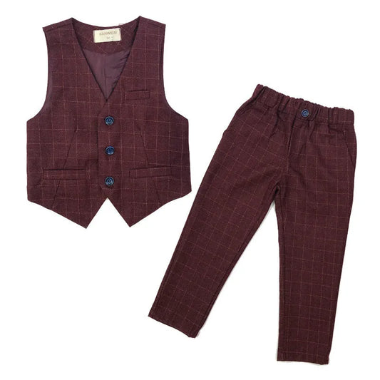 Boys Autumn Clothing Two-piece Vest Set - Enfance-Heureuse