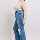 Judy Blue HW Tummy Control Vintage Wash Side Slit Slim Boot Jeans - Enfance-Heureuse