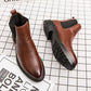 Mens Fashion Wedding Party Dresses Warm Cotton Winter Boots Cow Leather - Enfance-Heureuse