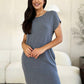 Basic Bae Full Size Round Neck Short Sleeve Dress with Pockets - Enfance-Heureuse