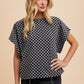 Annie Wear Checkered Round Neck Short Sleeve T-Shirt - Enfance-Heureuse