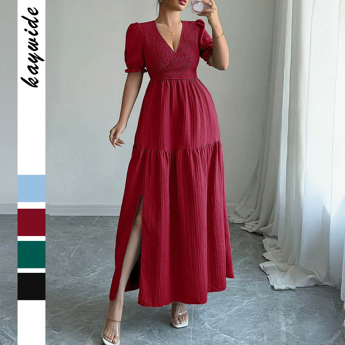 Deep V High Sense Dress Women's Clothing
