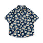 Retro Printed Shirt Short Sleeve Loose Design - Enfance-Heureuse