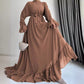 Chiffon Long Belt Fashionable Elegant Women's Dress