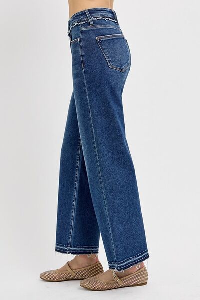 RISEN Full Size Tummy Control Bootcut Jeans Plus Size - Enfance-Heureuse