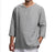 Loose Casual V-neck Top Cotton And Linen Long Sleeve Pullover Shirt Mens Clothing - Enfance-Heureuse