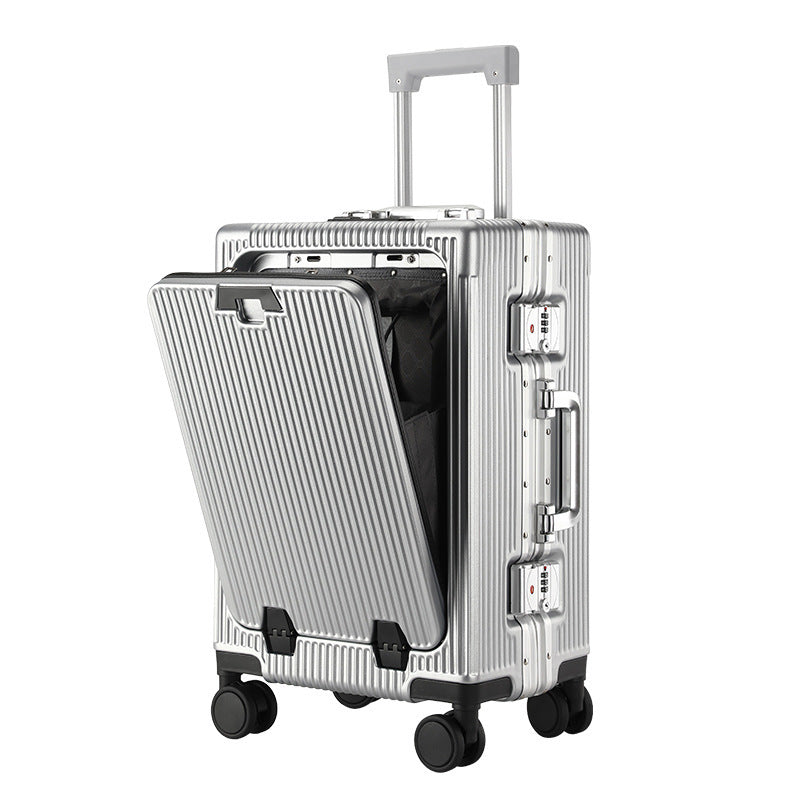 Trolley Aluminum Frame Large Capacity Front Opening Luggage - Enfance-Heureuse
