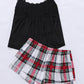 Plus Size Lace Trim Scoop Neck Cami and Printed Shorts Pajama Set - Enfance-Heureuse